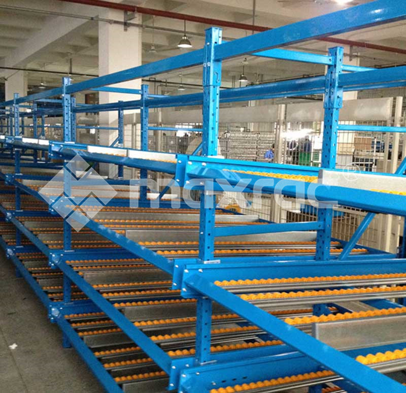 Rack de stockage vivant pour cartons